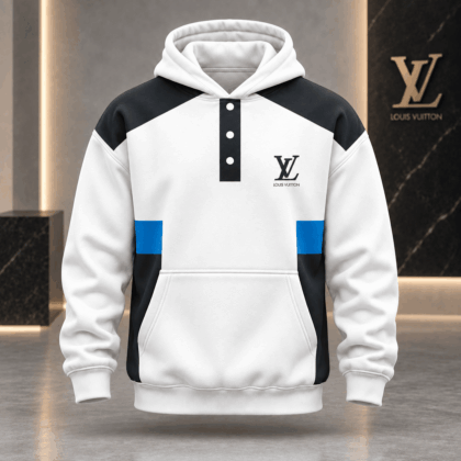 Louis Vuitton | Blue Accent Colorblock Hoodie Winter 2026 Collection