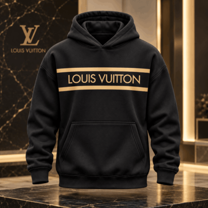 Louis Vuitton | Gold Logo Stripe Hoodie Winter 2026 Collection