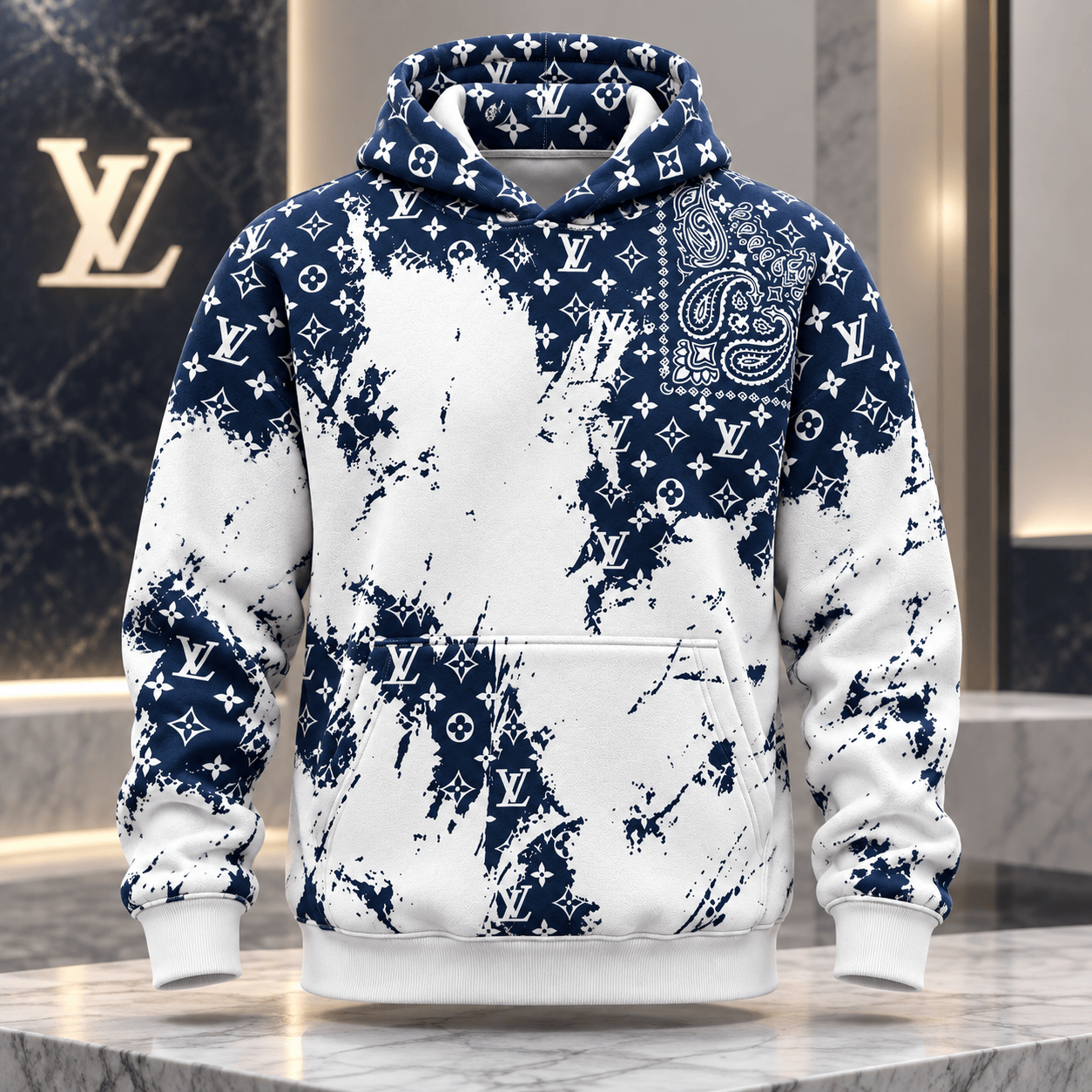 Louis Vuitton | Monogram Paisley Splatter Hoodie Winter 2026 Collection