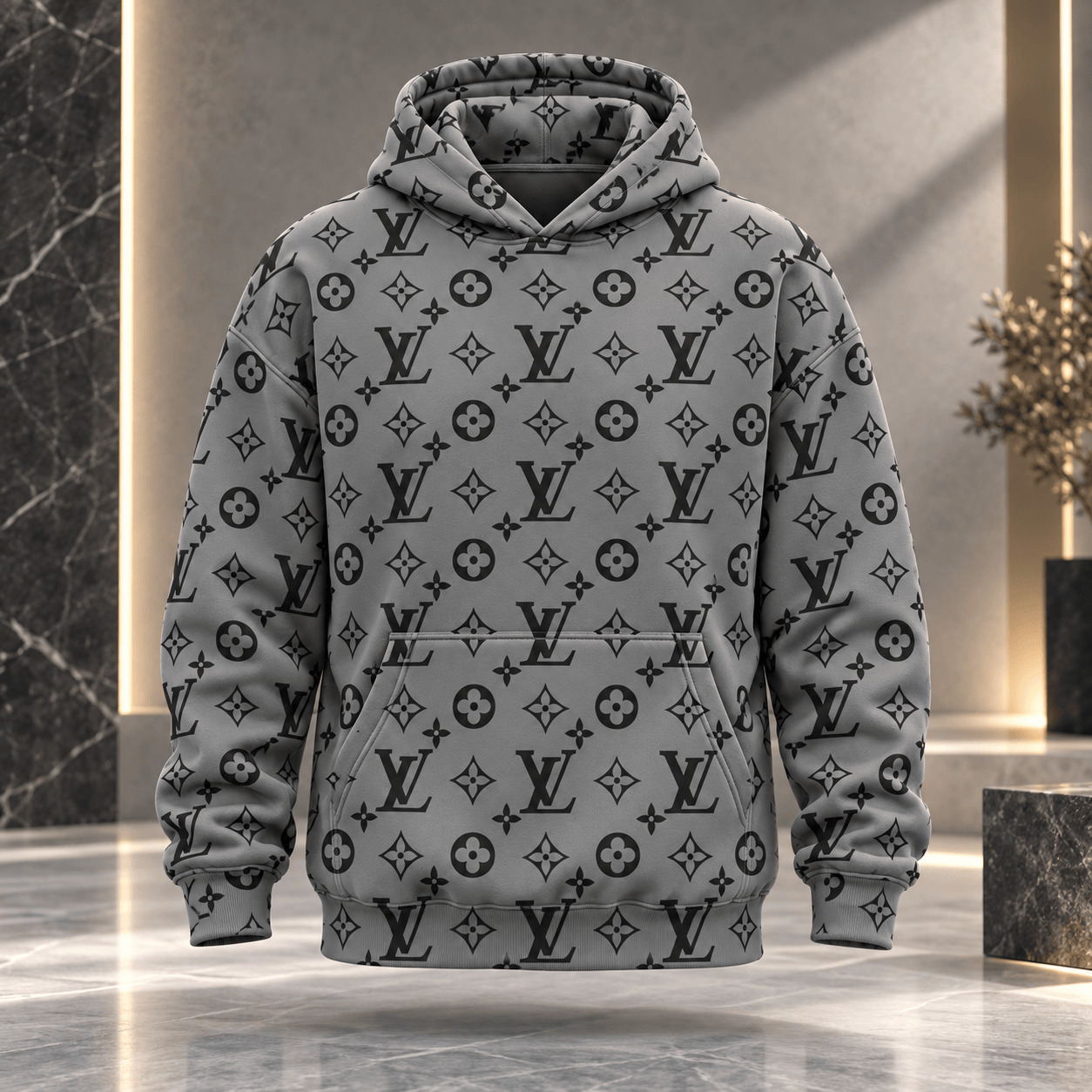 Louis Vuitton | Monochrome Monogram Print Hoodie Winter 2026 Collection