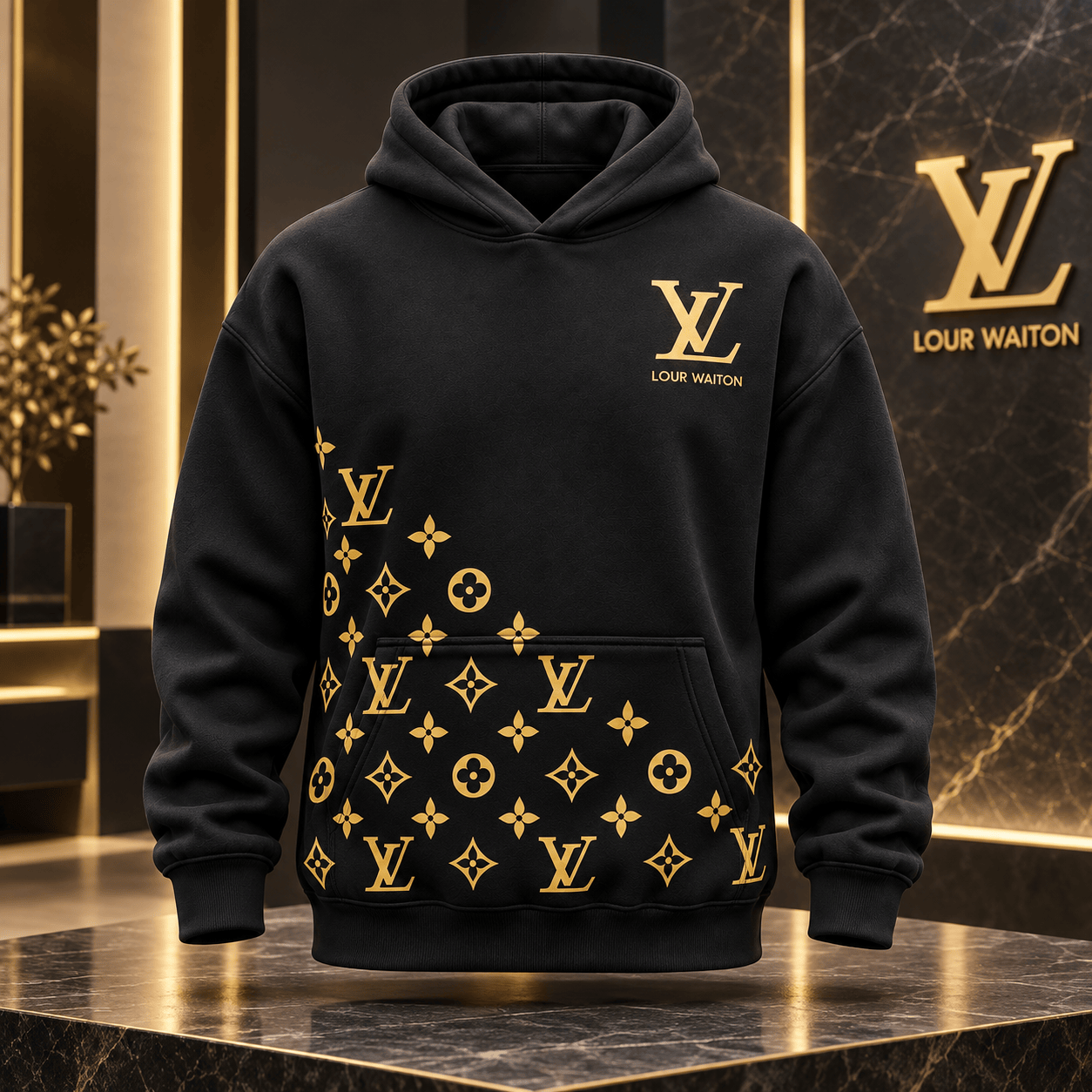 Louis Vuitton | Golden Monogram Cascade Hoodie Holiday 2026 Collection