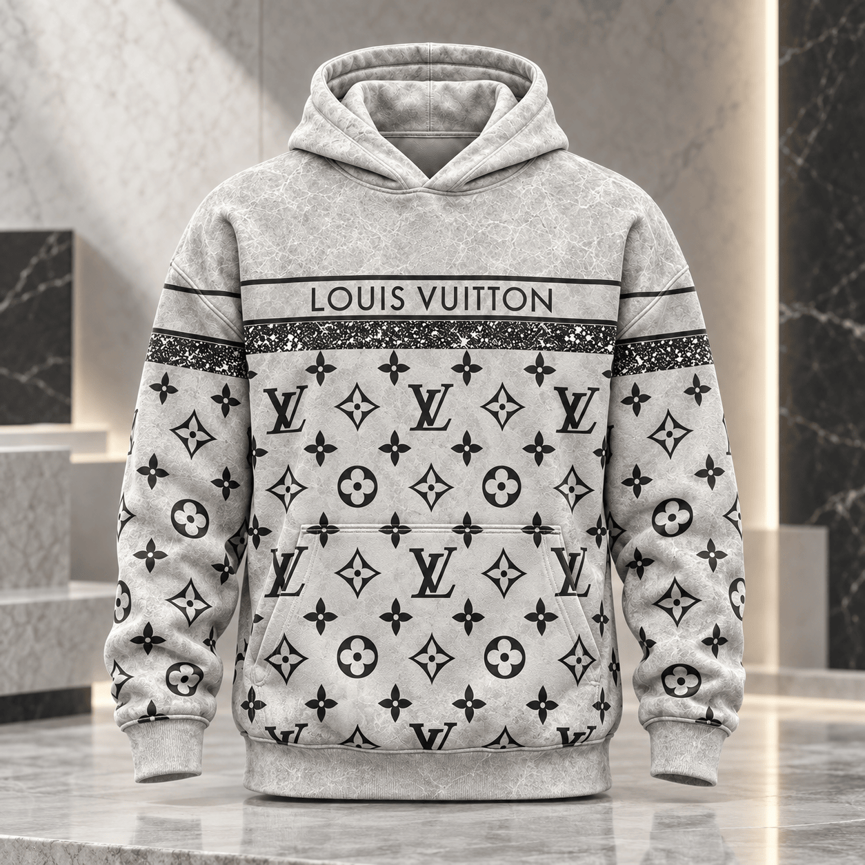 Louis Vuitton | Marbled Monogram Stripe Hoodie Winter 2026 Collection