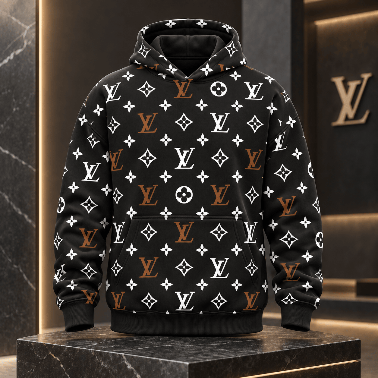 Louis Vuitton | Contrast Monogram Print Hoodie Holiday 2026 Collection