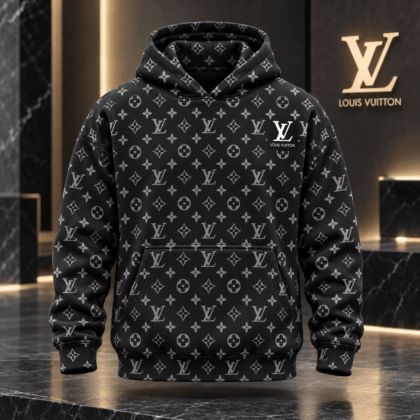 Louis Vuitton | Monochrome Monogram Print Hoodie Holiday 2026 Collection