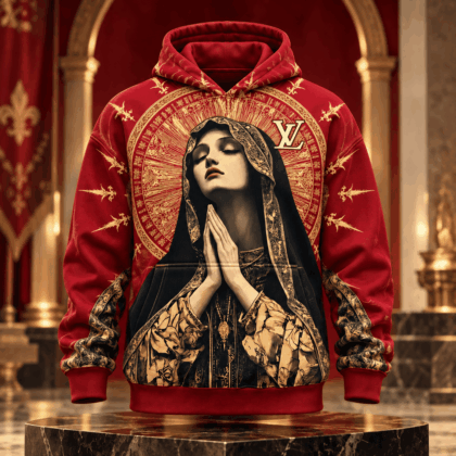 Louis Vuitton | Sacred Madonna Halo Print Hoodie Holiday 2026 Collection