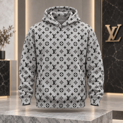 Louis Vuitton | Monochrome Monogram Print Hoodie Holiday 2026 Collection
