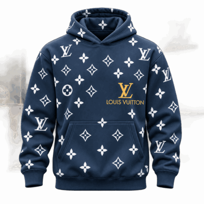 Louis Vuitton | Navy Contrast Monogram Hoodie Christmas 2026 Collection