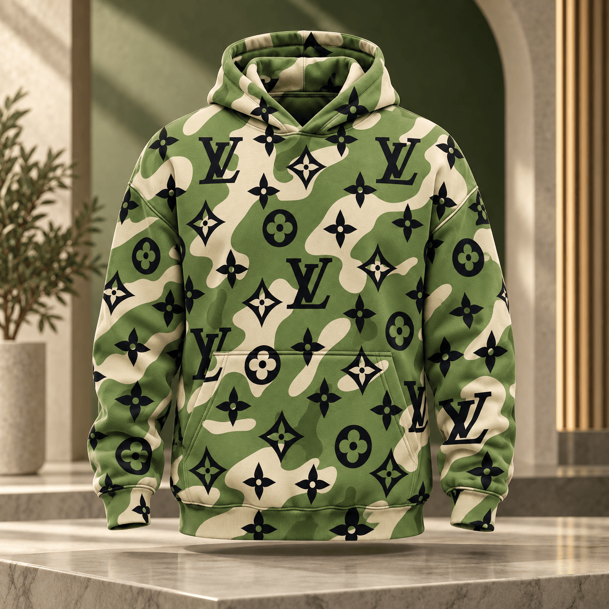 Louis Vuitton | Monogram Camouflage Print Hoodie Christmas 2026 Collection