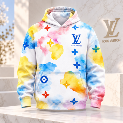 Louis Vuitton | Watercolor Monogram Print Hoodie Christmas 2026 Collection