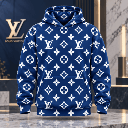 Louis Vuitton | Royal Blue Monogram Print Hoodie Thanksgiving 2026 Collection