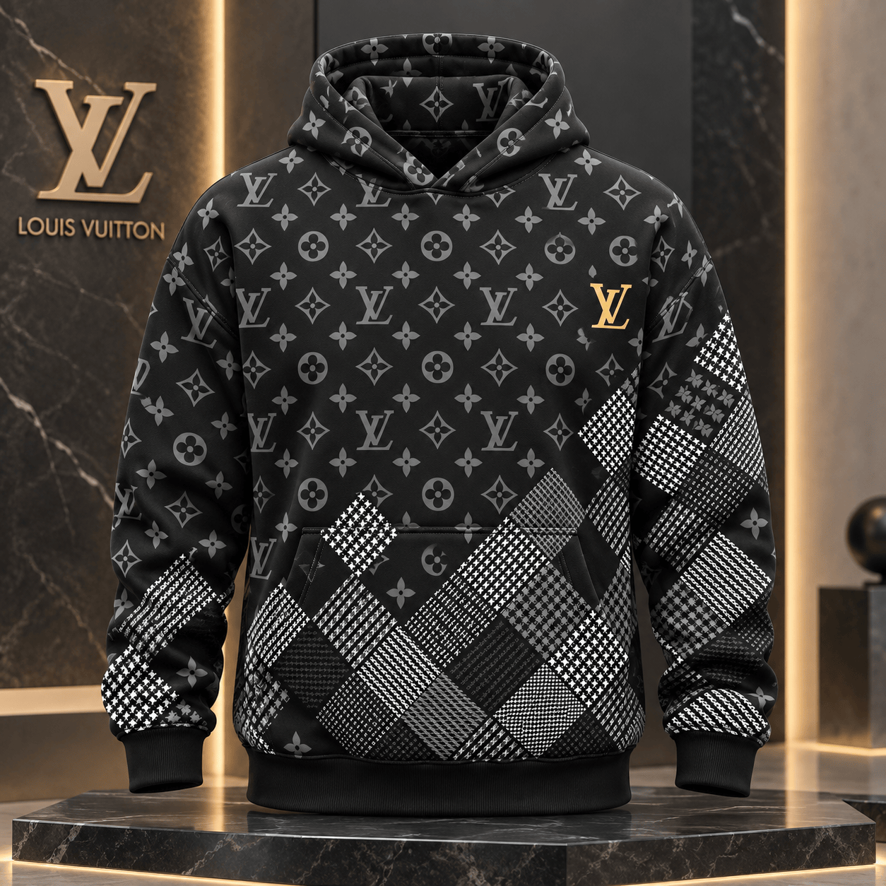 Louis Vuitton | Monogram Patchwork Check Hoodie Thanksgiving 2026 Collection