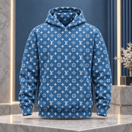 Louis Vuitton | Blue Monogram Print Hoodie Thanksgiving 2026 Collection