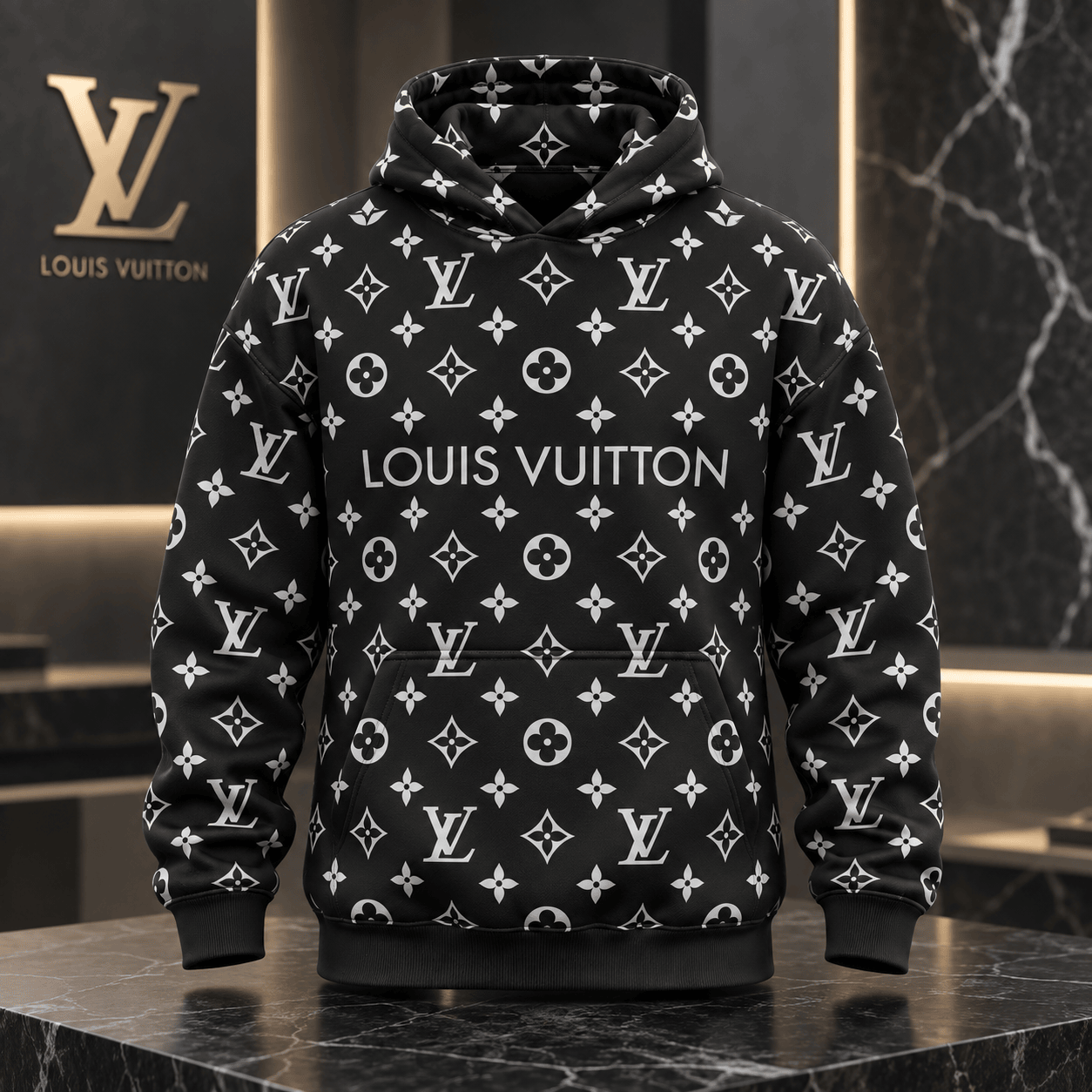 Louis Vuitton | Monochrome Monogram Print Hoodie Thanksgiving 2026 Collection