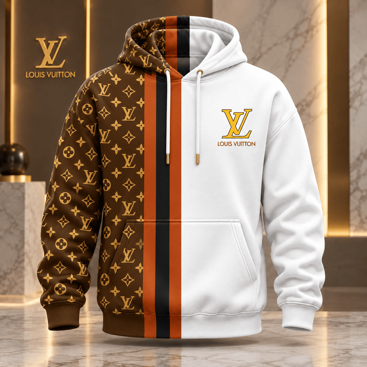 Louis Vuitton | Split Monogram Racing Stripe Hoodie Thanksgiving 2026 Collection
