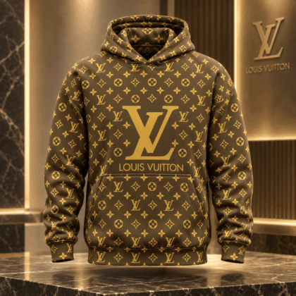 Louis Vuitton | Oversized Gold Monogram Hoodie Thanksgiving 2026 Collection