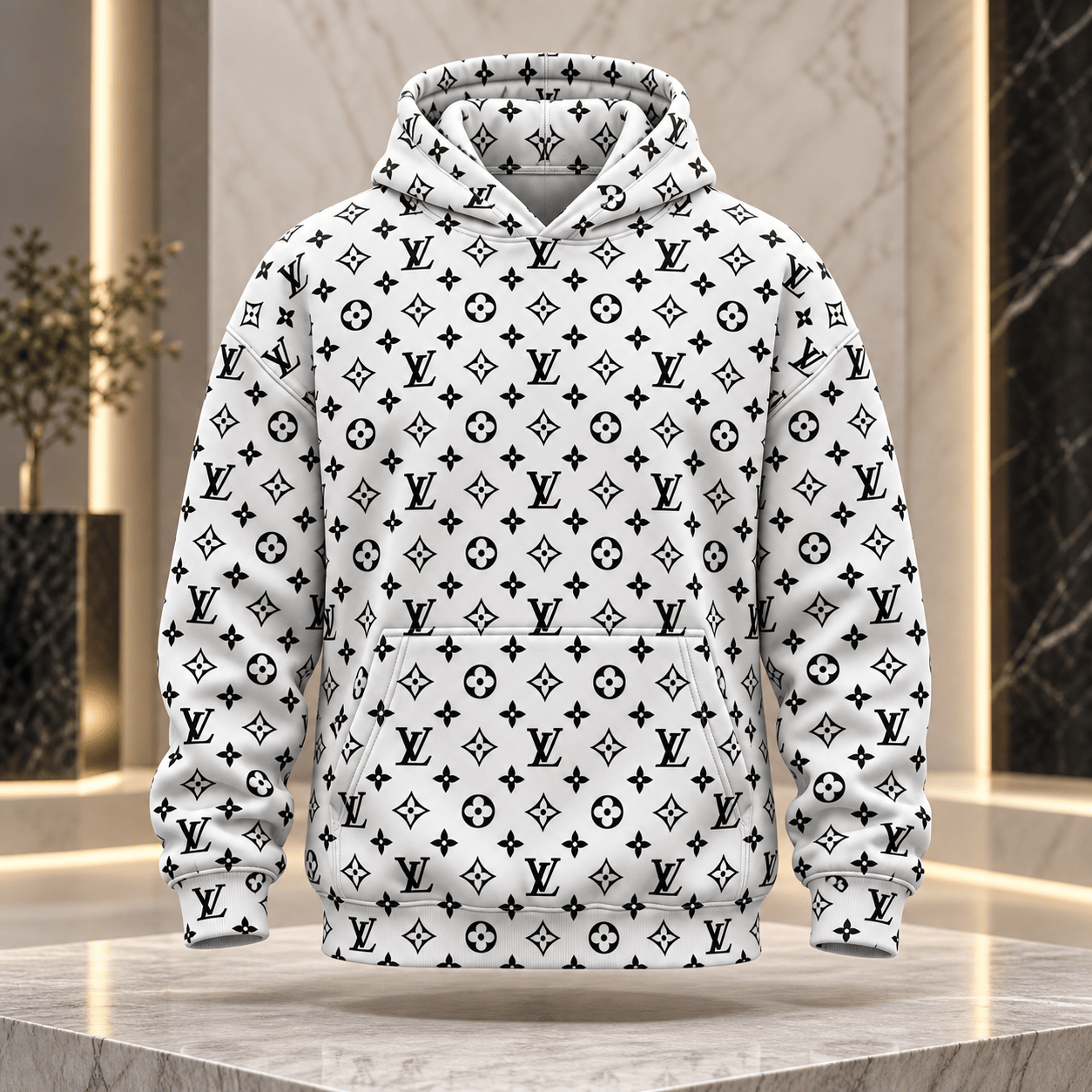 Louis Vuitton | Monochrome Monogram Print Hoodie Thanksgiving 2026 Collection