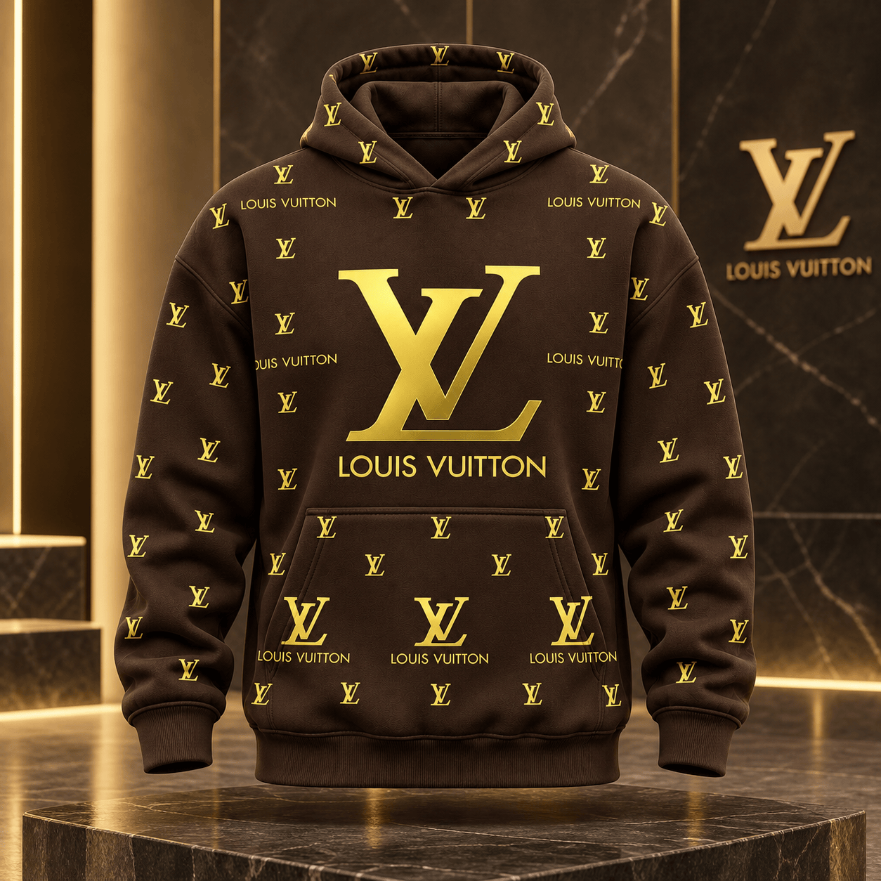 Louis Vuitton | Golden Oversized Monogram Hoodie Thanksgiving 2026 Collection