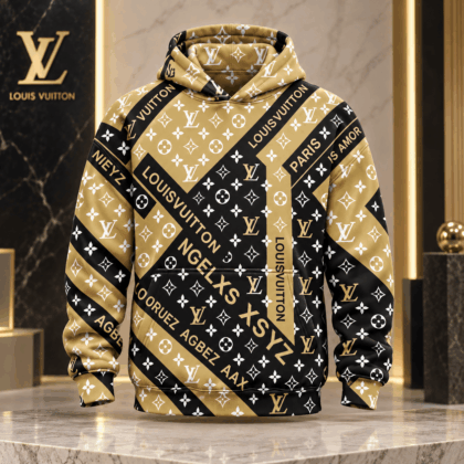 Louis Vuitton | Gold Monogram Ribbon Print Hoodie Black Friday 2026 Collection