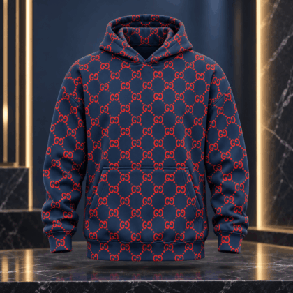 Gucci | Red Monogram Diamond Lattice Hoodie Fall 2026 Drop