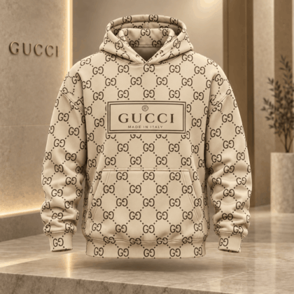 Gucci | Diamond Monogram Label Hoodie Fall 2026 Drop