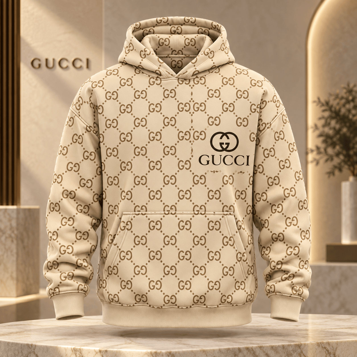 Gucci | Diamond Monogram Print Hoodie Fall 2026 Drop
