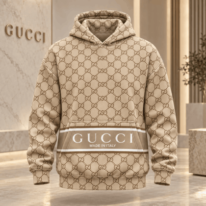Gucci | Diamond Monogram Stripe Hoodie Fall 2026 Drop