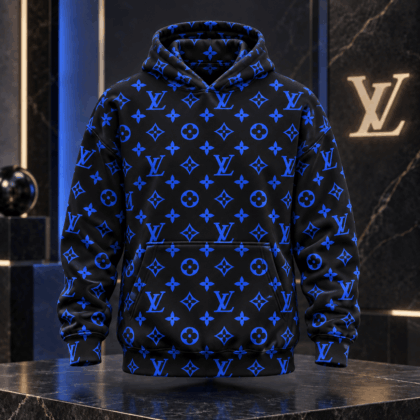 Louis Vuitton | Electric Blue Monogram Print Hoodie Black Friday 2026 Collection