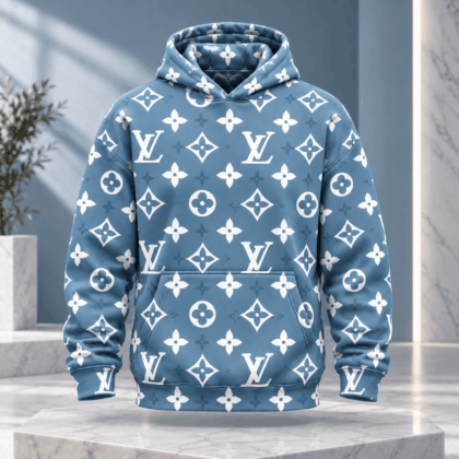 Louis Vuitton | Powder Blue Monogram Print Hoodie Black Friday 2026 Collection