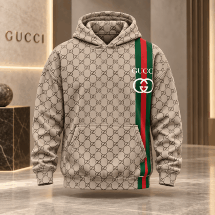 Gucci | Monogram Tricolor Stripe Hoodie Fall 2026 Drop