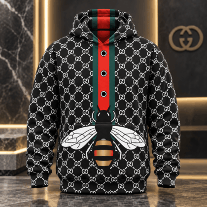 Gucci | Monogram Bee Stripe Hoodie Fall 2026 Drop