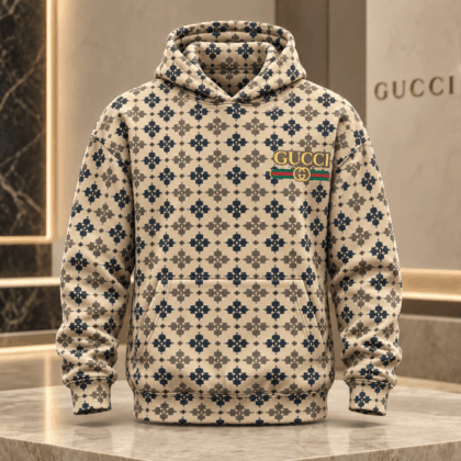Gucci | Geometric Floral Tile Print Hoodie Fall 2026 Drop