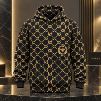 Gucci | Golden Monogram Bee Crest Hoodie Winter 2026 Drop