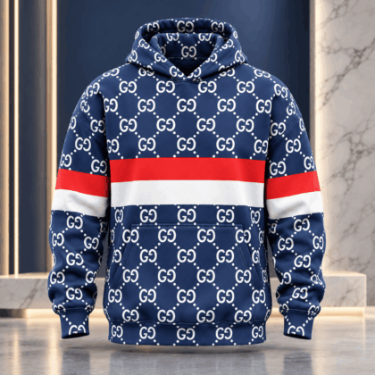 Gucci | Monogram Stripe Print Hoodie Winter 2026 Drop