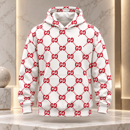 Gucci | Red Monogram Lattice Hoodie Winter 2026 Drop