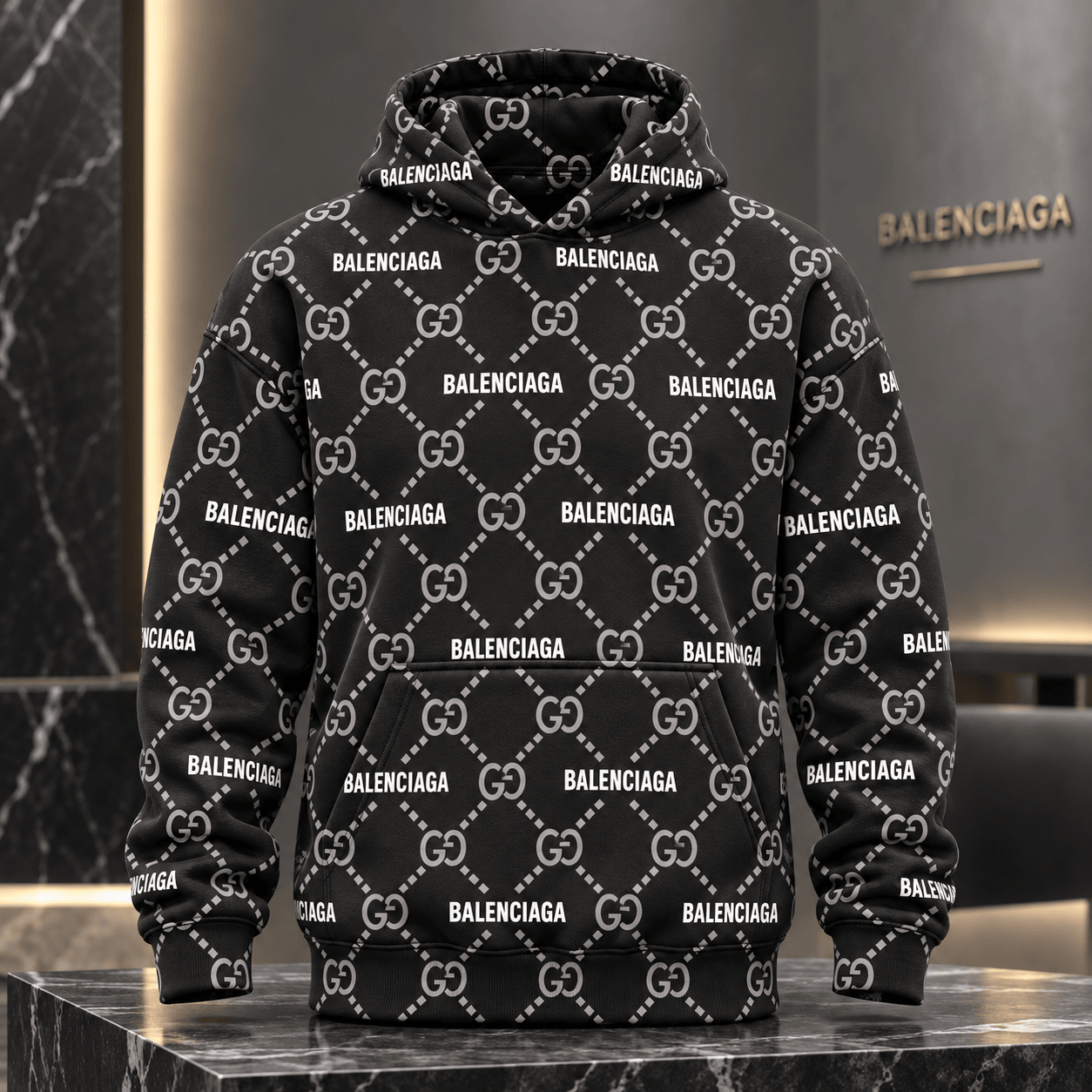 Gucci | Dual Logo Diamond Lattice Hoodie Winter 2026 Drop