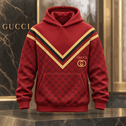 Gucci | Monogram Chevron Stripe Hoodie Winter 2026 Drop