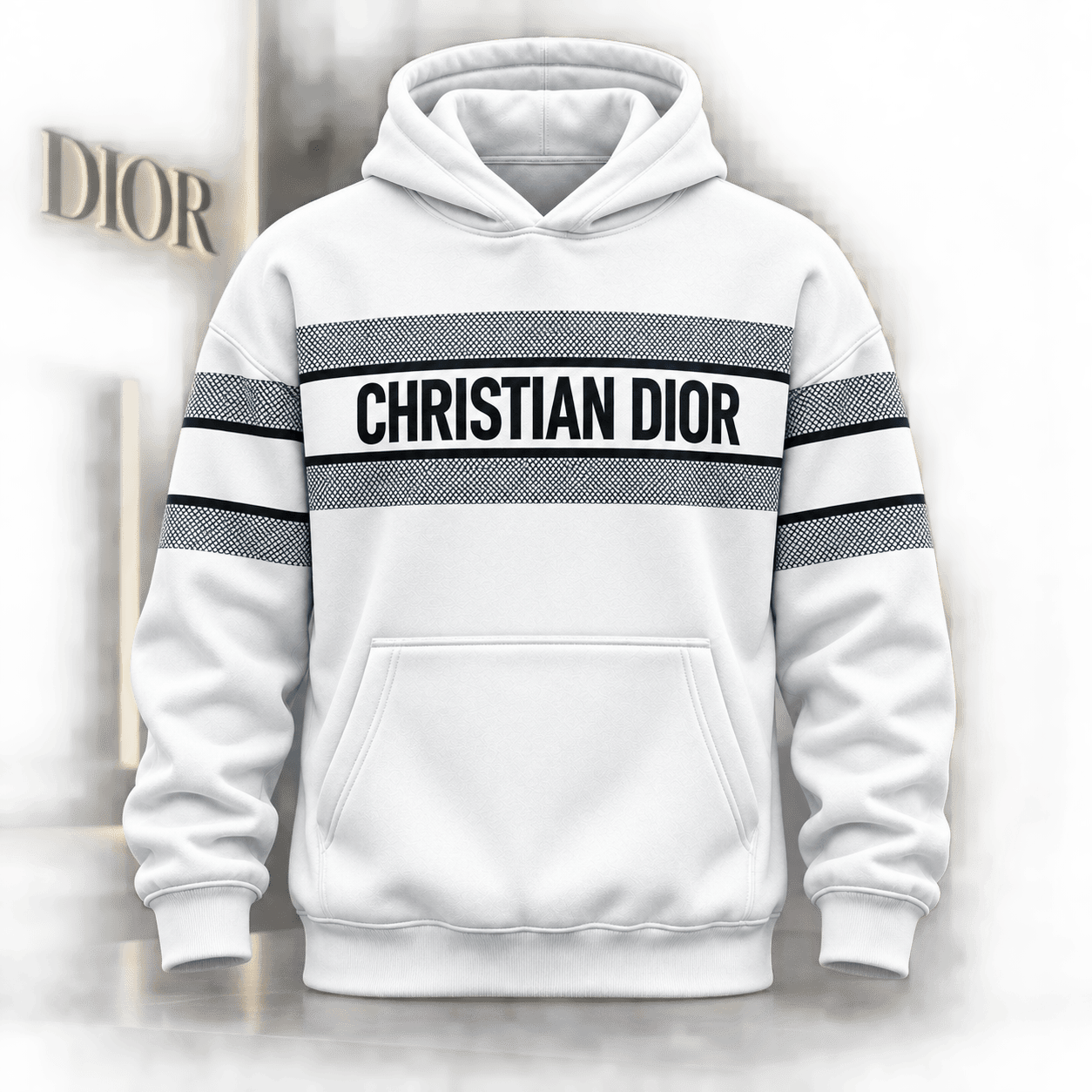 Dior | Mesh Stripe Logo Band Hoodie Fall 2026 Edition