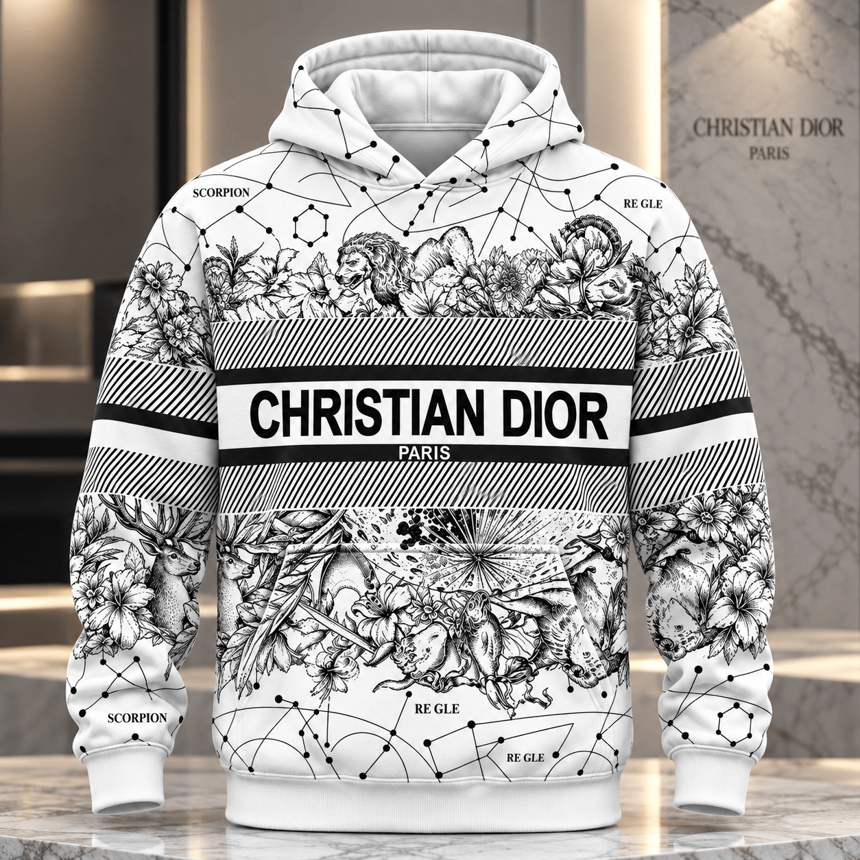 Dior | Zodiac Wildlife Engraving Hoodie Fall 2026 Edition