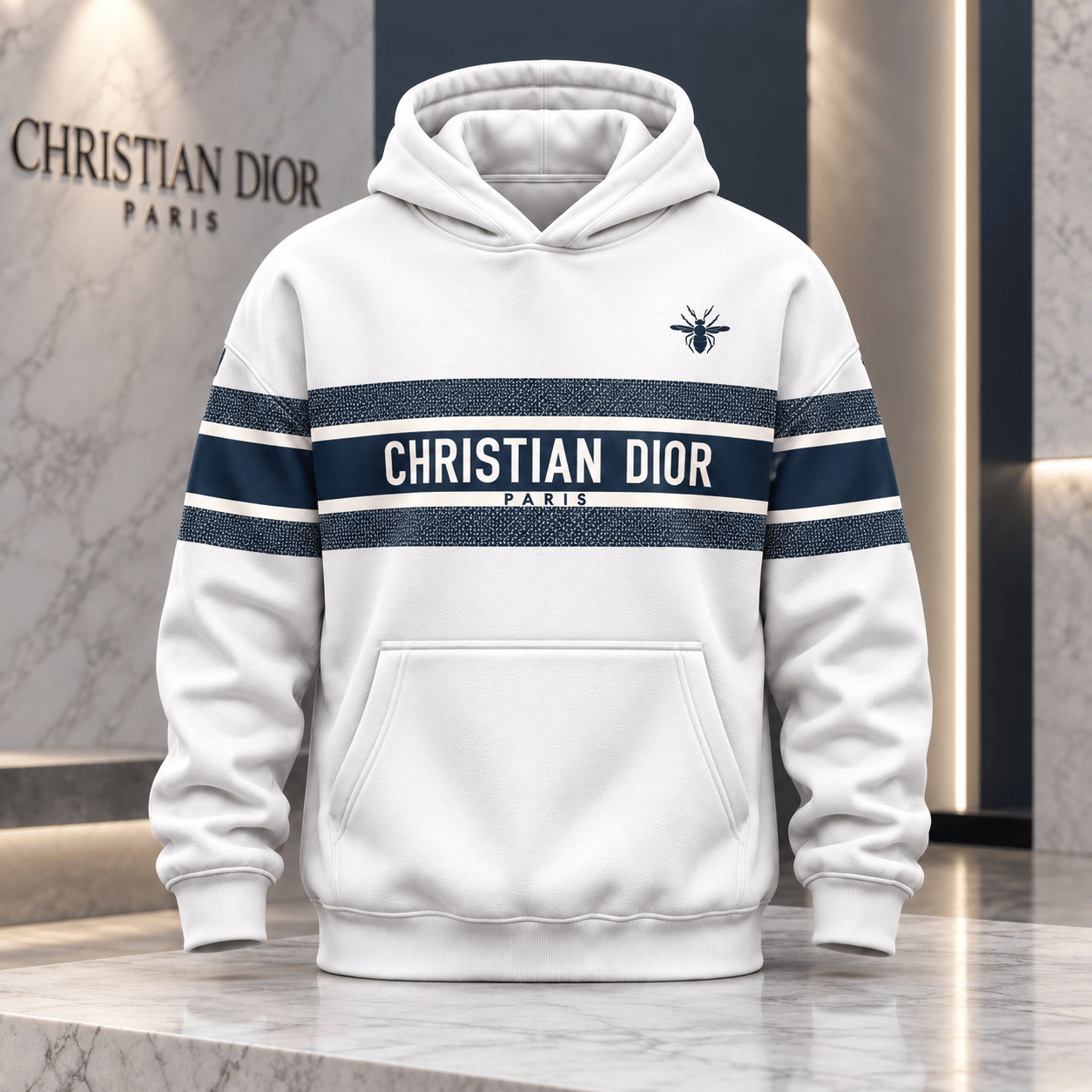 Dior | Bee Emblem Stripe Hoodie Holiday 2026 Edition