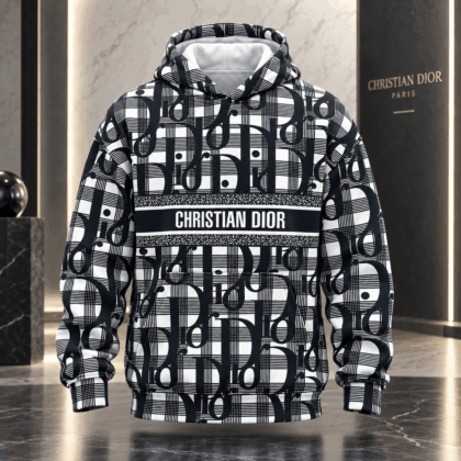 Dior | Monogram Plaid Print Hoodie Winter 2026 Edition