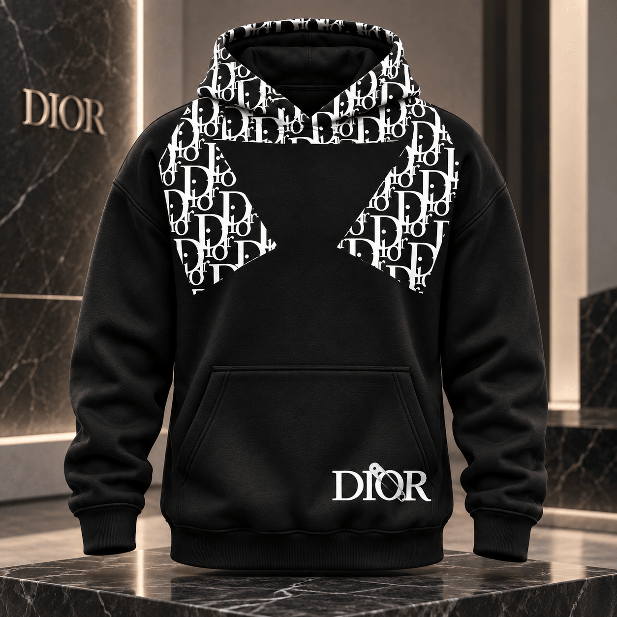 Dior | Contrast Monogram Chevron Hoodie Holiday 2026 Edition