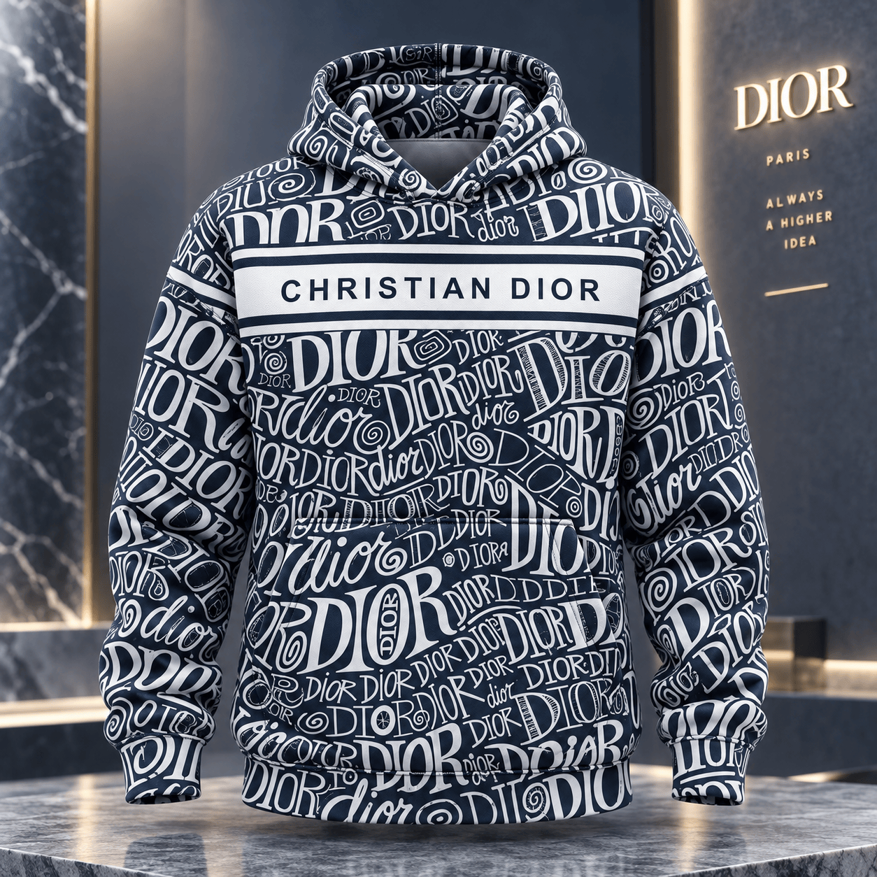 Dior | Graphic Wordmark Collage Hoodie Winter 2026 Edition