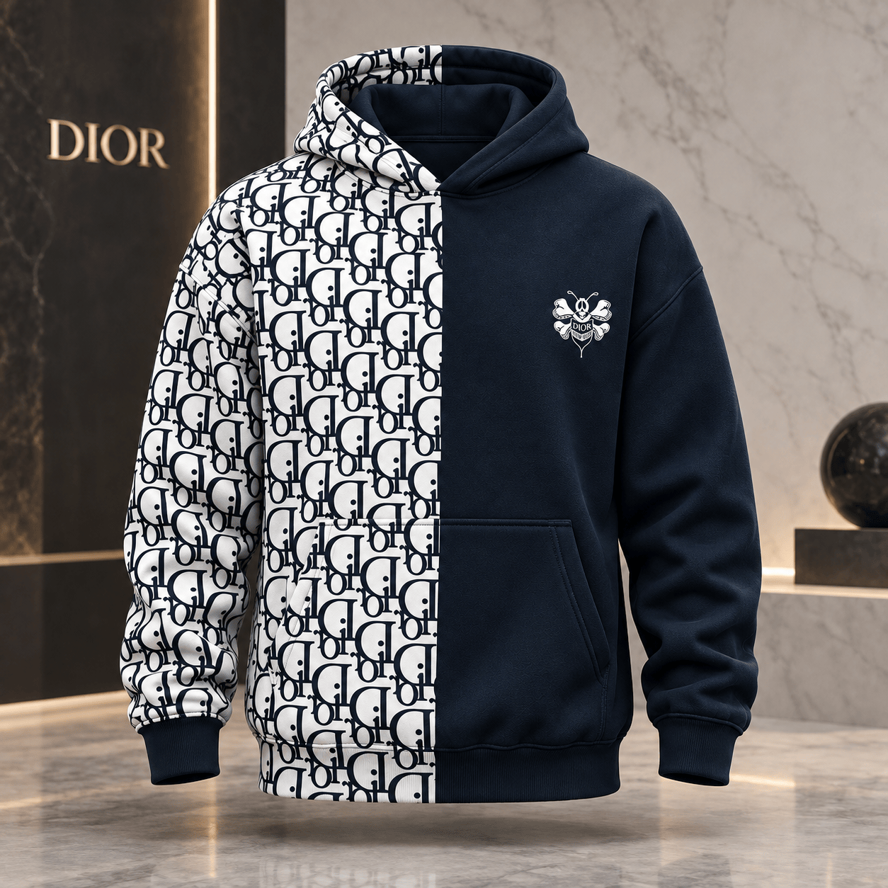 Dior | Split Monogram Print Hoodie Holiday 2026 Edition