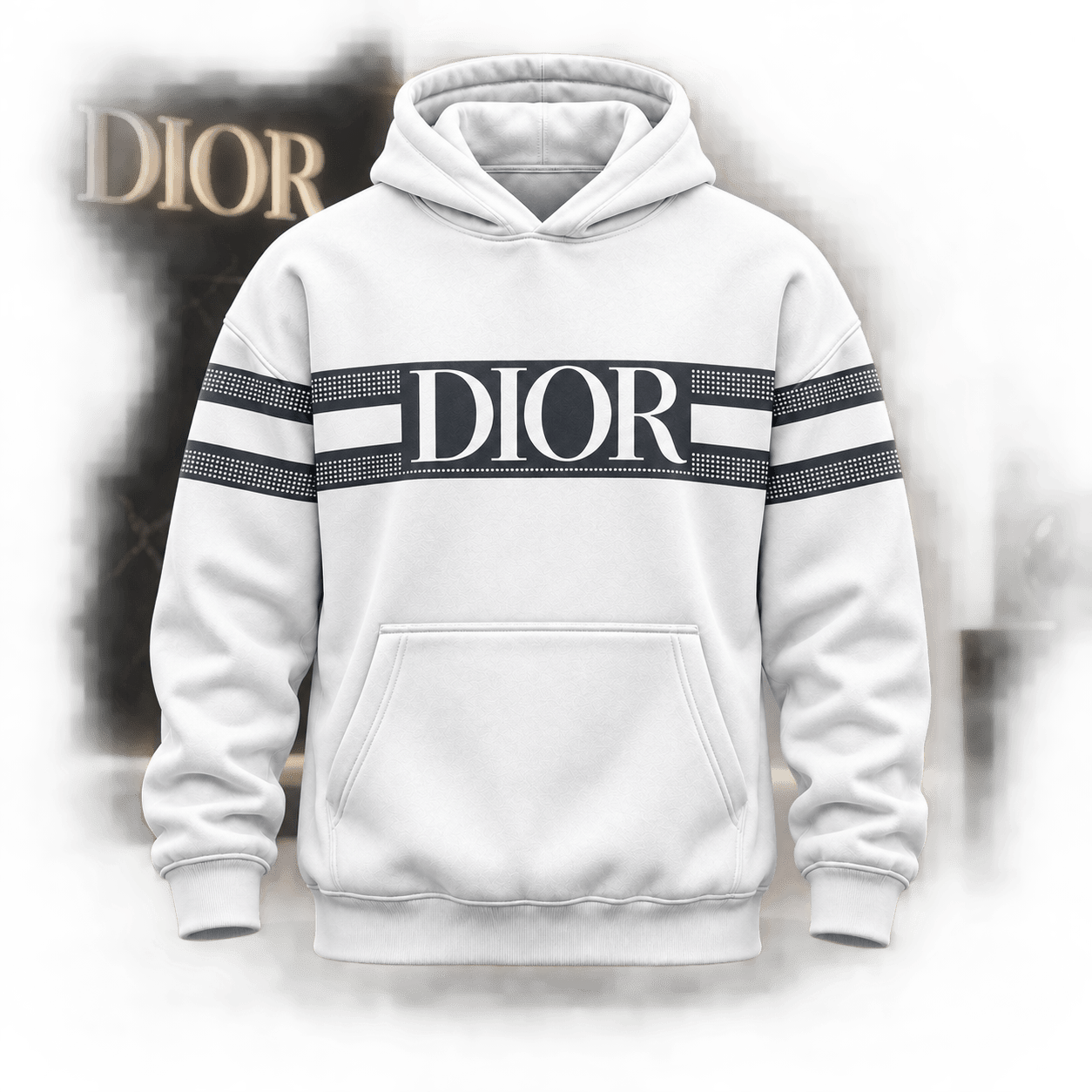 Dior | Dotted Logo Stripe Hoodie Christmas 2026 Edition