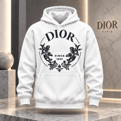 Dior | Floral Crest Graphic Hoodie Christmas 2026 Edition