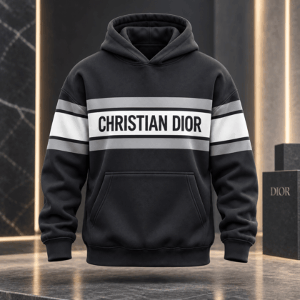 Dior | Monochrome Logo Stripe Hoodie Christmas 2026 Edition