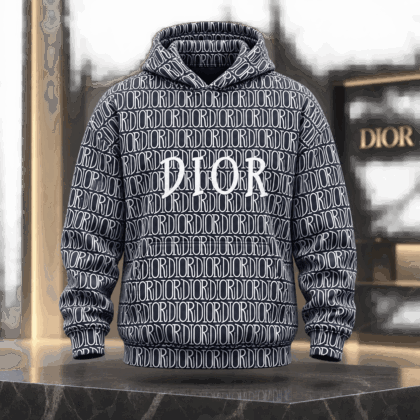 Dior | Allover Signature Wordmark Hoodie Christmas 2026 Edition