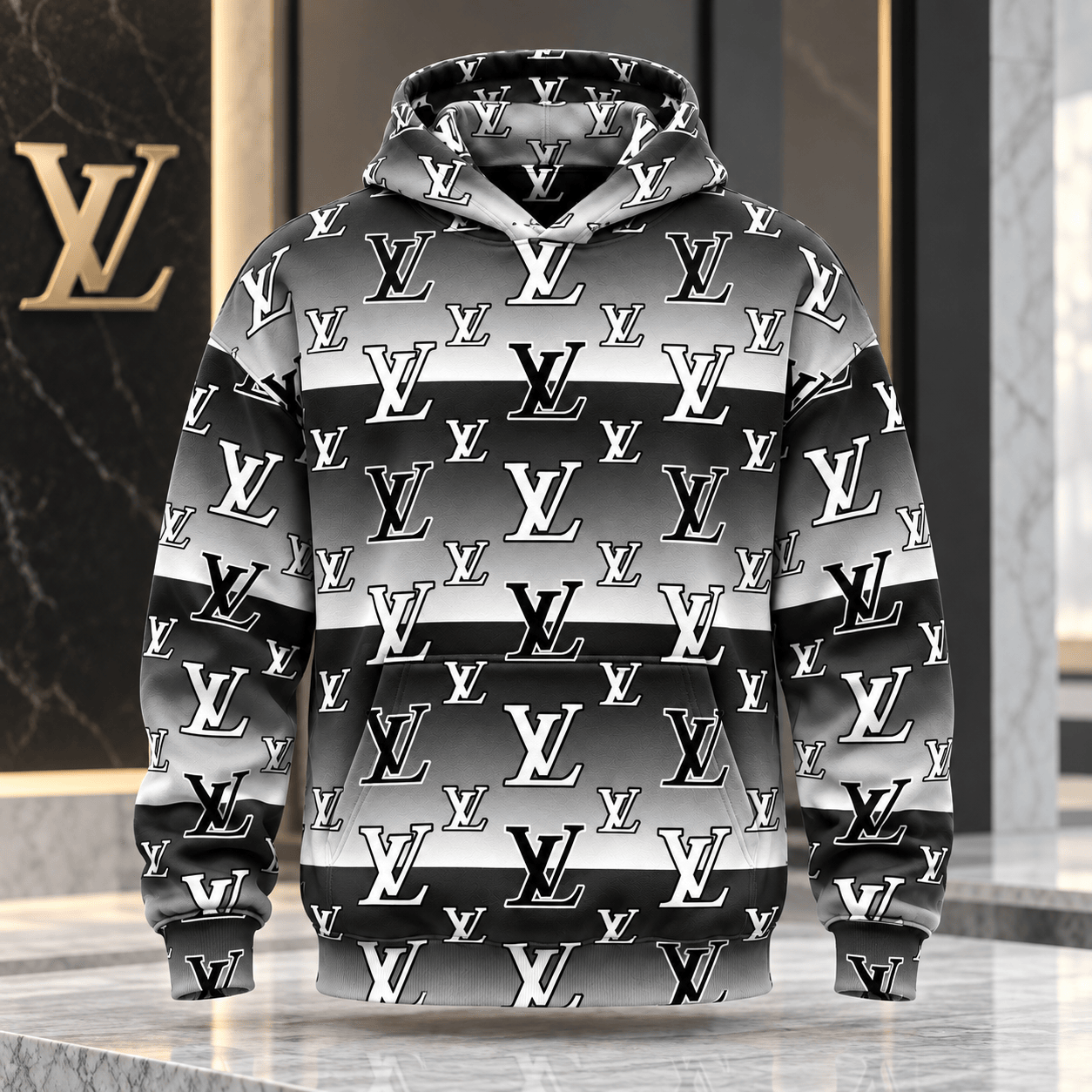 Louis Vuitton | Oversized Monogram Gradient Stripes Hoodie Black Friday 2026 Collection
