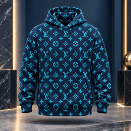 Louis Vuitton | Electric Blue Monogram Hoodie Year-End 2026 Collection