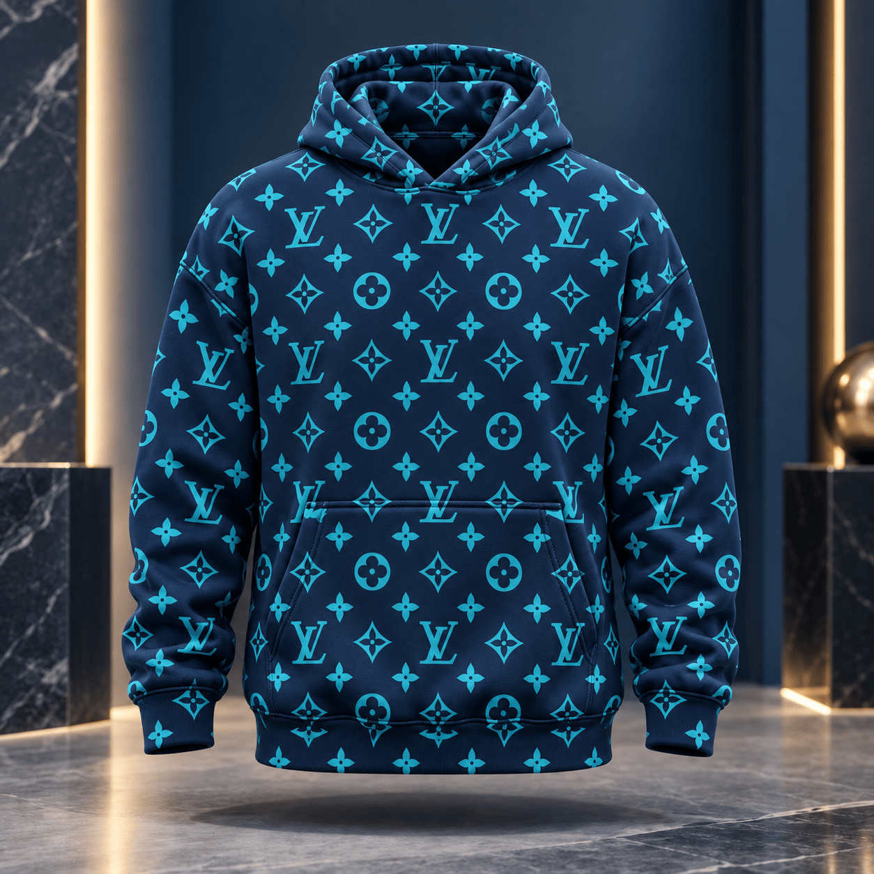 Louis Vuitton | Electric Blue Monogram Hoodie Year-End 2026 Collection